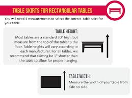 Table Skirting Size Chart Cv Linens