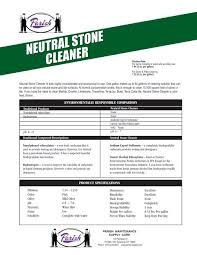 neutral stone cleaner msds parish