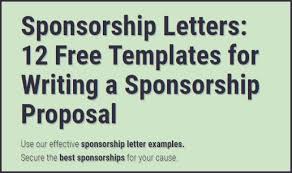 sponsorship letters write great