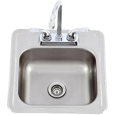Good decent looking and material. Lion 15 X 15 Outdoor Rated Stainless Steel Sink With Hot Cold Faucet 54167 The Outdoor Appliance Store