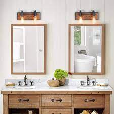 lnc 2 light black bathroom vanity light