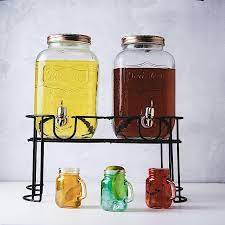 Clear Glass Beverage Dispensers Jar