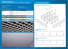 dml h type open cell ceiling