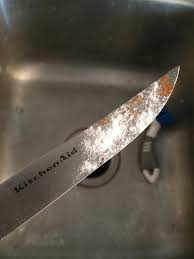 remove rust from stainless steel knives