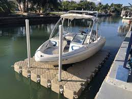 candock drive on floating dock for boat
