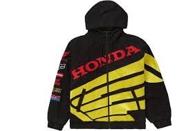Supreme Honda Fox Racing Puffy Zip Up Jacket Black Fw19