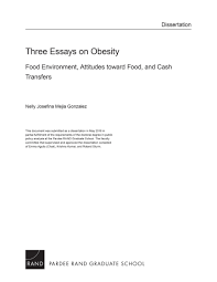 three essays on obesity food environment attitudes toward food three essays on obesity
