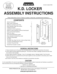 Penco Kd Locker Assembly Instructions Manualzz Com