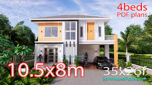 house design plans 10 5x8 meters 4