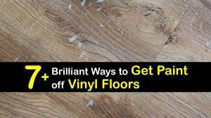 get paint off vinyl floors