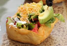 restaurant style fried tortilla bowls