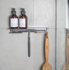Design Shower Shelf Pri Matt Brushed