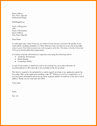 Application Letter Format For High School Students Sample