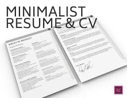 Resume Templates Design Minimalist Resume Cover Letter
