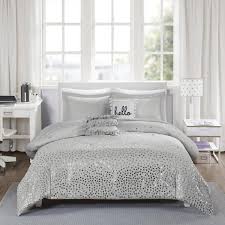 grey silver twin comforter set