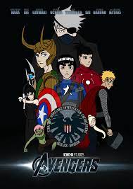 Konoha Avengers Assemble by Hexephra.deviantart.com | Naruto, Anime  crossover, Naruto funny