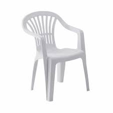 White Standard Plastic Chair Usage