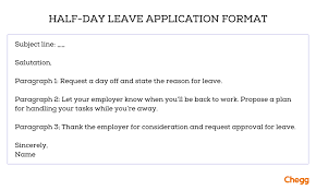 half day leave application format