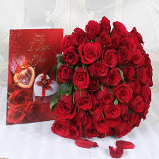 valentine gift of romantic red roses