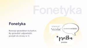 Fonetyka – test – Język polski