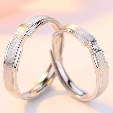 gorgeous sterling silver couple name rings