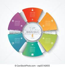Circle Infographic Template Process Wheel Vector Pie Chart Business Concept With 6 Options