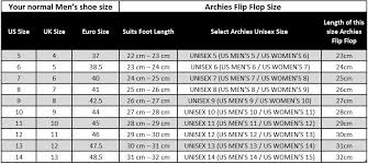 Size Conversion Chart Archies Footwear United States