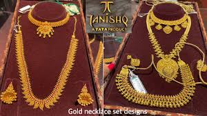 tanishq gold necklace set designs with