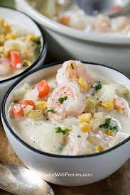 Basic Seafood Chowder gambar png