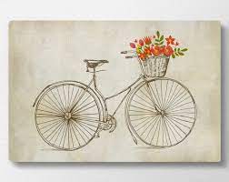Bicycle Canvas Bicycle Wall Art Spring