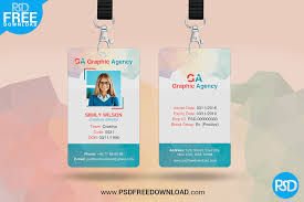 Free hanging id card mockup. Identity Card Design Psd Psd Free Download