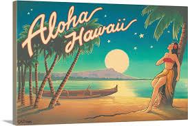 Aloha Hawaii Wall Art Canvas Prints