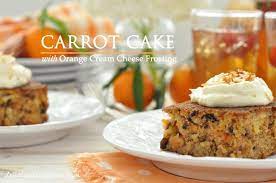 carrot cake with orange cream cheese