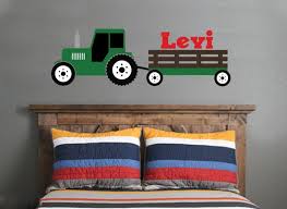 Tractor Wall Decal Green Tractor Wall