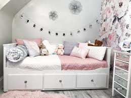 I liked the hemnes daybed from ikea because of the versatility and storage. Ikea Hemnes Bed Little Girl S Room Pink Grey Silver Hemnes Daybed Girls Bedroom 1024x768 Wallpaper Teahub Io