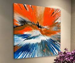 Orange And Blue Modern Art Painting