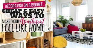 apartment decorating on a budget make