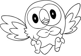 Mimikyu coloring page is fun for kids to color and draw. Rowlet Flying Coloring Page Free Printable Coloring Pages For Kids