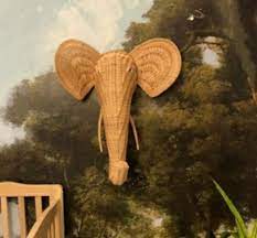 Wicker Elephant Wall Hanging Uk