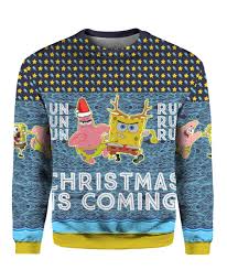 Spongebob Patrick Star Christmas Is Coming 3d Ugly Christmas