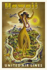 Vintage Travel Poster Hawaii