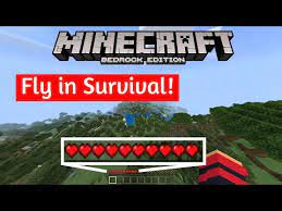 to fly in survival in minecraft bedrock