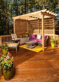 small outdoor seating area