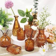 Bulk Amber Glass Bud Vase