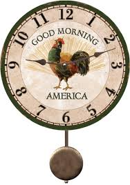 Rooster Wall Clock Good Morning Rooster