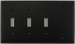 Matte Black 4 Gang Combo Wall Plate