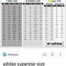 Adidas Superstar Size Chart