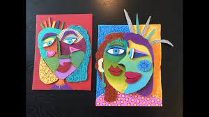 Look at and talk about some of his paintings, focussing on his cubist faces paintings. How To Create Cardboard Picasso Art Youtube