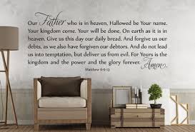 Vinyl Wall Art Decal Matthew 6 9 13 The