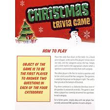 They help you to test your knowledge level as well as to challenge your friends on different questions. Christmas Trivia Game Fun Holiday Questions Game Featuring 1200 Trivia Questions Ages 12 Pricepulse